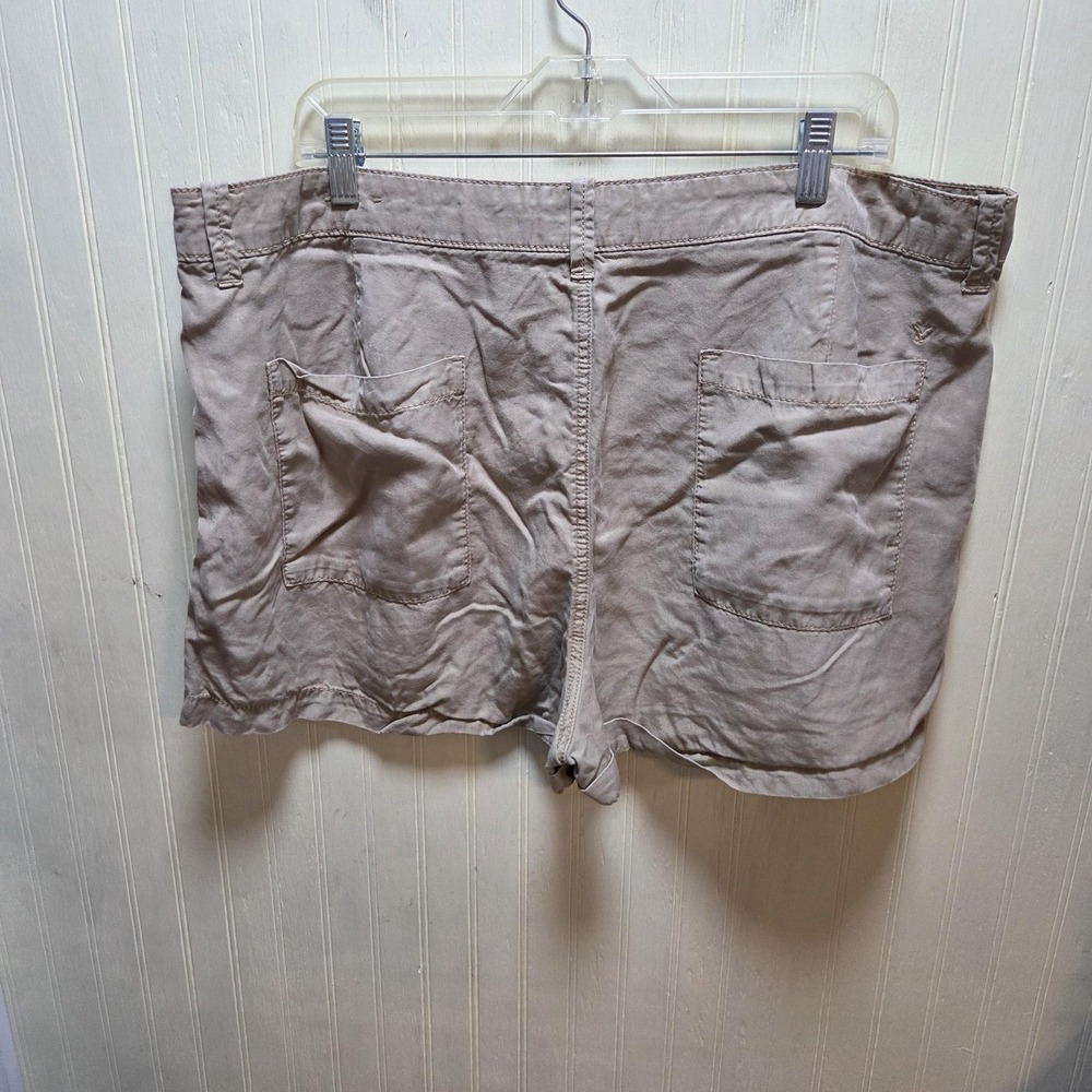 American Eagle Outfitters Shorts Womens 18 Beige Lyocell Relaxed Chino Casual - Picture 2 of 7